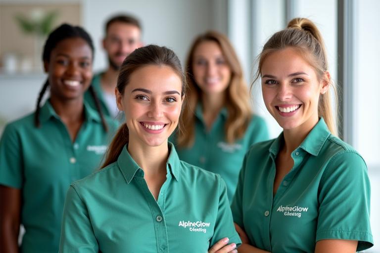 Das professionelle Reinigungsteam von AlpineGlow Cleaning